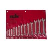 Set of open-end wrenches with 13 pieces ranging from 6 to 32mm