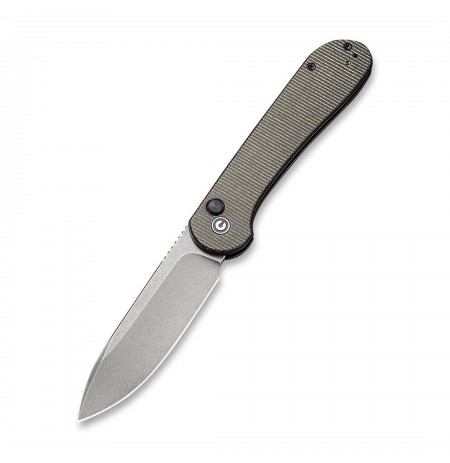 Knife CIVIVI Button Lock Elementum Dark Green Micarta