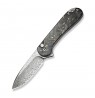 CIVIVI Button Lock Elementum II Damast CF Knife