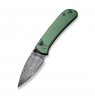 Knife CIVIVI Qubit Damascus Aluminum Green C22030E-DS1