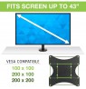 Techly Universal Desk Stand for LED/LCD TV 23-43" Black