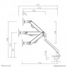 Neomounts FPMA-D750WHITE2 Monitor arm 10-32" - gas spring - Topfix - 180°-stop