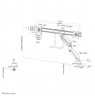 Neomounts NM-D775DXSILVER Monitor arm 10-32" - gas spring - Topfix - 180°-stop