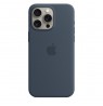 Apple iPhone 15 Pro Max Silicone Case with MagSafe - Storm Blue