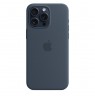 Apple iPhone 15 Pro Max Silicone Case with MagSafe - Storm Blue