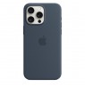 Apple iPhone 15 Pro Max Silicone Case with MagSafe - Storm Blue