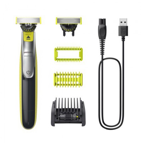 Philips OneBlade 360 QP2834/23 Veido ir kūno plaukų skustuvas / kirpimo mašinėlė, Grey/Lime