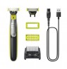 Philips OneBlade 360 QP2834/23 Veido ir kūno plaukų skustuvas / kirpimo mašinėlė, Grey/Lime
