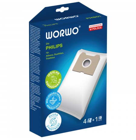 Dulkių siurblių maišeliai WORWO  PHILIPS ATHENA / PMB01K