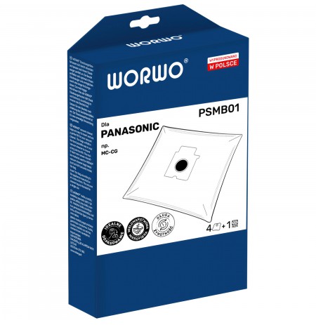 Dulkių siurblių maišeliai WORWO  PANASONIC C-2E  / PSMB01