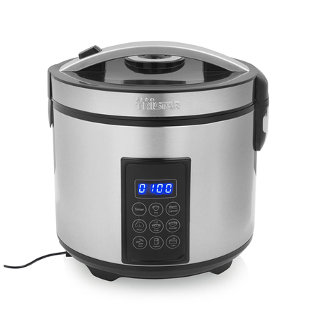 Tristar Digital Rice and Steam Cooker | RK-6138 | 900 W | 2.2 L | Number of programs 7 | Grey
