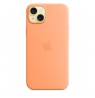 Apple iPhone 15 Plus Silicone Case with MagSafe - Orange Sorbet