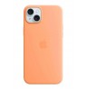 Apple iPhone 15 Plus Silicone Case with MagSafe - Orange Sorbet