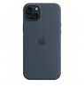 Apple iPhone 15 Plus Silicone Case with MagSafe - Storm Blue