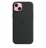 Apple iPhone 15 Plus Silicone Case with MagSafe - Black
