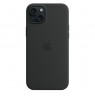 Apple iPhone 15 Plus Silicone Case with MagSafe - Black