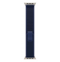 Apple 49mm Blue Trail Loop - S/M - Natural Titanium Finish