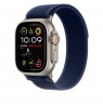 Apple 49mm Blue Trail Loop - S/M - Natural Titanium Finish
