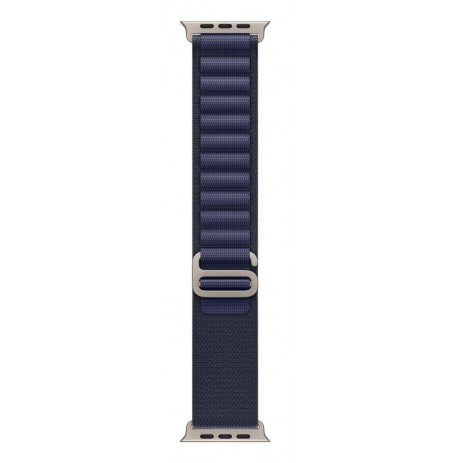 Apple 49mm Navy Alpine Loop - Large - Natural Titanium Finish