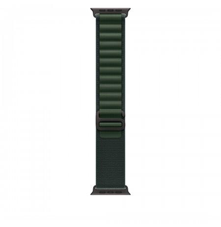 Apple 49mm Dark Green Alpine Loop - Medium - Black Titanium Finish