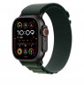 Apple 49mm Dark Green Alpine Loop - Medium - Black Titanium Finish