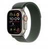 Apple 49mm Green Trail Loop - M/L - Natural Titanium Finish