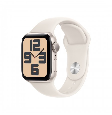 Apple Watch SE GPS 40mm Starlight Aluminium Case with Starlight Sport Band - S/M