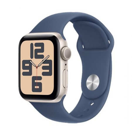 Watch Apple Watch SE (2024) GPS 40mm Starlight Aluminium Case with Sport Band S/M - Denim