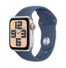 Watch Apple Watch SE (2024) GPS 40mm Starlight Aluminium Case with Sport Band S/M - Denim