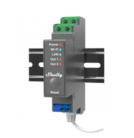 Shelly Pro2 electrical relay Black, Blue, Green