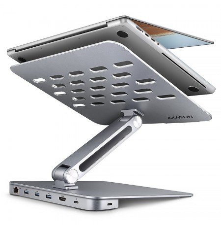 Axagon HMC-STND USB-C 5Gbps ALUMINUM STAND & HUB 7in1