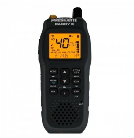 President Randy ASC AM/FM CB Portable Radio Black