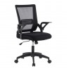 Techly Black Office chair with padded seat and net fabric back