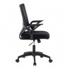 Techly Black Office chair with padded seat and net fabric back