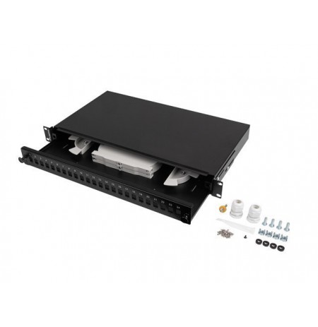 Lanberg FOP1-24SS-LDB patch panel 1U