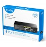 Cudy GS1010P network switch Gigabit Ethernet (10/100/1000) Power over Ethernet (PoE) Desktop/Wall-Mounting Black