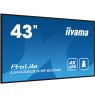 iiyama LH4360UHS-B2AG Signage Display Digital A-board 108 cm (42.5") LED Wi-Fi 500 cd/m² 4K Ultra HD Black Built-in processor A
