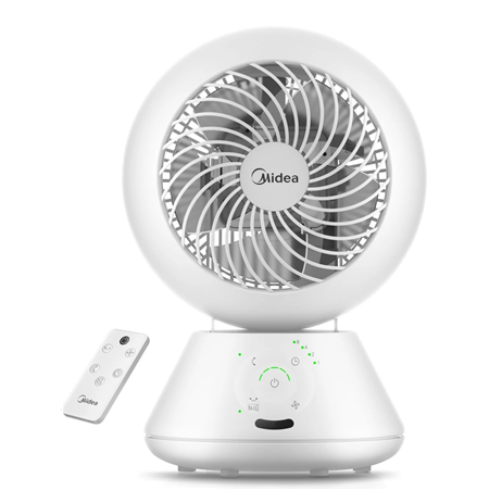 Midea Fan | MDF24JRW TurboForce | Table Fan | White | Number of speeds 5 | Oscillation | Remote control