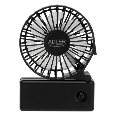 Adler Foldable mini fan | AD 7336 | Desk fan | Black | Diameter 6.5 cm | Number of speeds 1