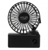 Adler Foldable mini fan | AD 7336 | Desk fan | Black | Diameter 6.5 cm | Number of speeds 1