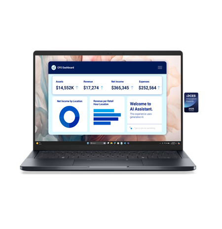 Dell Pro 14 Premium | 14 " | FHD+ | Anti-glare | Intel Core Ultra 7 | 266V | 16 GB | LPDDR5x | Solid-state drive capacity 512 GB