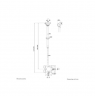 Neomounts CL35-340BL22 Dual Monitor/TV Mount Ceiling | Adjustable Height