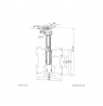 Neomounts FPMA-C020BLACK Monitor/TV Mount Ceiling | Adjustable Height