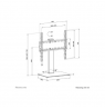 Neomounts Desk Mount | DS45-430BL14 TV stand | Adjustable Height