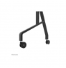 Neomounts Floor stand | FL50-575BL1 TV trolley | Adjustable Height | 65-110 " | Maximum weight (capacity) 125 kg | Black
