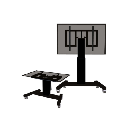 Neomounts Floor stand | PLASMA-M2500TBLACK TV trolley | Adjustable Height