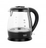 TEESA Electric Kettle, Glass, 1650 W, Black, 1 L