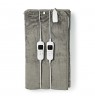 Nedis PEBL130CWT2 electric blanket 120 W Grey, White Fleece, Polyester