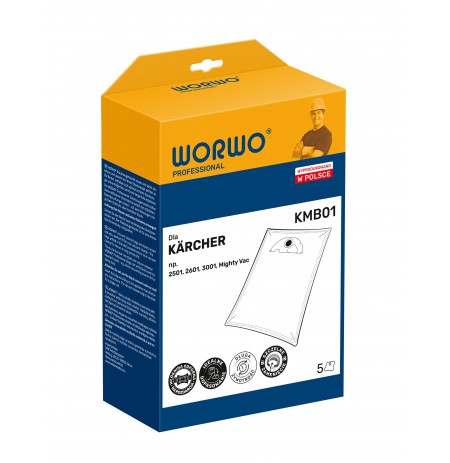 Dulkių siurblių maišeliai WORWO  KARCHER 6904143  / KMB01K