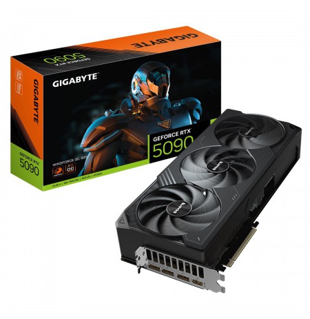 GIGABYTE GeForce RTX 5090 WINDFORCE OC 32G Graphics Card - 32GB GDDR7, 512bit, PCI-E 5.0, 2467MHz Core Clock, 3 x DP 2.1a, 1 x